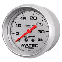 Autometer Ultra-Lite 2 5/8in Mechanical 35 PSI Water Pressure Gauge - Burkken Auto Parts