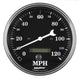 Auto Meter Gauge Speedo. 5in 120mph Elec. Prog. w/ LCD Odo Old Tyme Black - Burkken Auto Parts