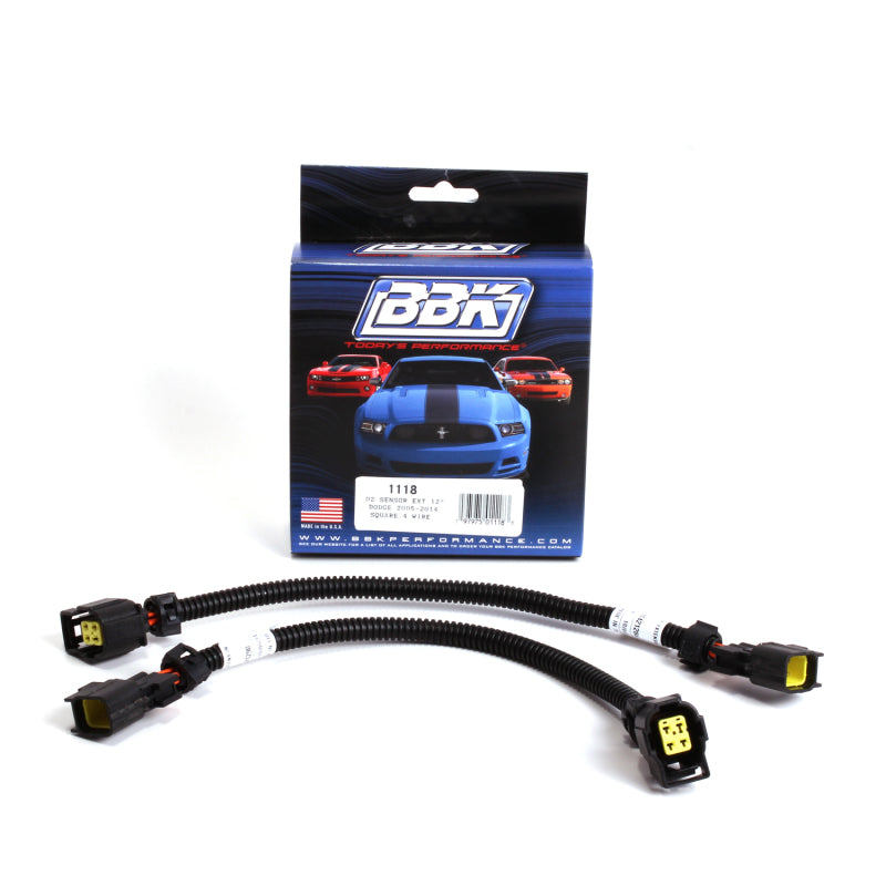 BBK 05-20 Dodge 4 Pin Square Style O2 Sensor Wire Harness Extensions 12 (pair) - Burkken Auto Parts