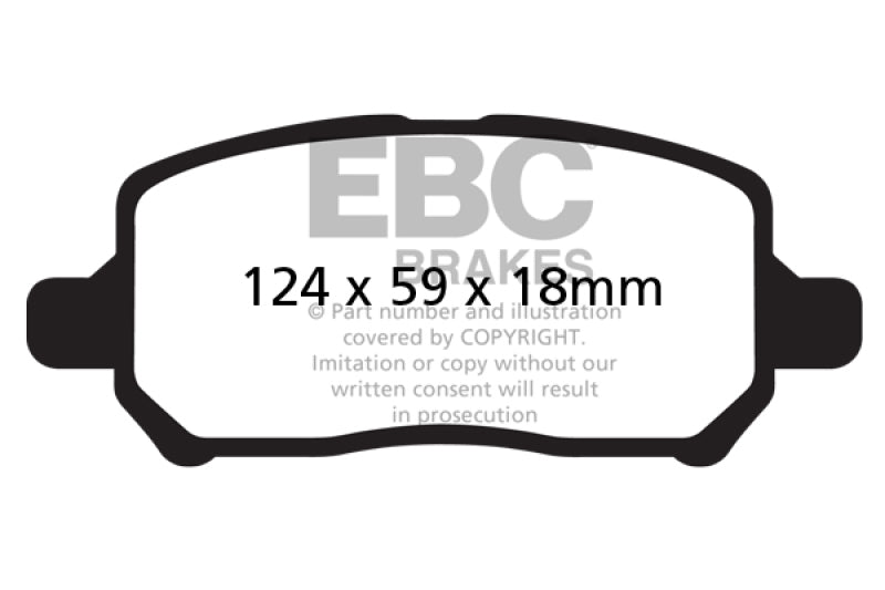 EBC 05-10 Chevrolet Cobalt 2.2 4 Lug Redstuff Front Brake Pads - Burkken Auto Parts
