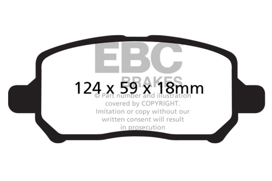 EBC 05-10 Chevrolet Cobalt 2.2 4 Lug Redstuff Front Brake Pads - Burkken Auto Parts
