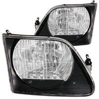 ANZO 1997.5-2003 Ford F-150 Crystal Headlights Black G2 - Burkken Auto Parts
