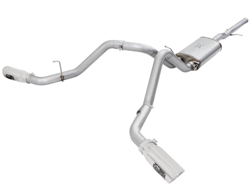 aFe Mach Force-XP Exhaust 3in Cat-Back SS 14-15 GM 1500 Trucks 4.3L/5.3L Dual Split w/ Polished Tip - Burkken Auto Parts