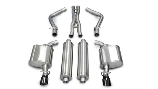 Corsa 2005-2010 Dodge Charger R/T 5.7L V8 Black Xtreme Cat-Back Exhaust - Burkken Auto Parts