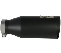 aFe MACHForce XP Exhausts Tips SS-304 EXH Tip 4In x 7Out x 18L Bolt-On (blk) - Burkken Auto Parts