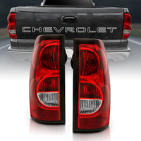 ANZO 2004-2007 Chevy Silverado Taillight Red/Clear Lens w/Black Trim (OE Replacement) - Burkken Auto Parts