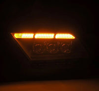 AlphaRex 10-12 Ford Mustang NOVA-Series LED Projector Headlights Blk w/Activ Light & Seq.Sig /SB DRL - Burkken Auto Parts