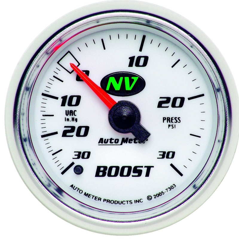 Autometer NV 52mm 30 PSI Mechanical Boost Gauge - Burkken Auto Parts