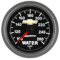 AutoMeter Gauge Water Temp 2-1/16in. 100-260 Deg. F Digital Stepper Motor Chevy Gold Bowtie - Burkken Auto Parts
