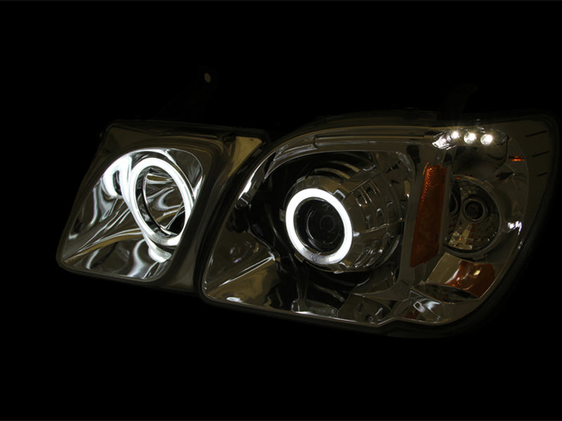 ANZO 1998-2007 Lexus Lx470 Projector Headlights w/ Halo Black (CCFL) - Burkken Auto Parts