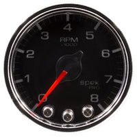 Autometer Spek-Pro Gauge Tach 2 1/16in 8K Rpm W/ Shift Light & Peak Mem Blk/Chrm - Burkken Auto Parts