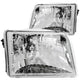 ANZO 1993-1997 Ford Ranger Crystal Headlights Chrome - Burkken Auto Parts
