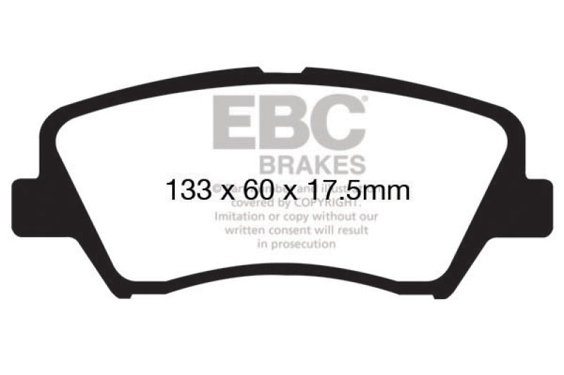 EBC 13+ Hyundai Elantra 1.8 Redstuff Front Brake Pads - Burkken Auto Parts