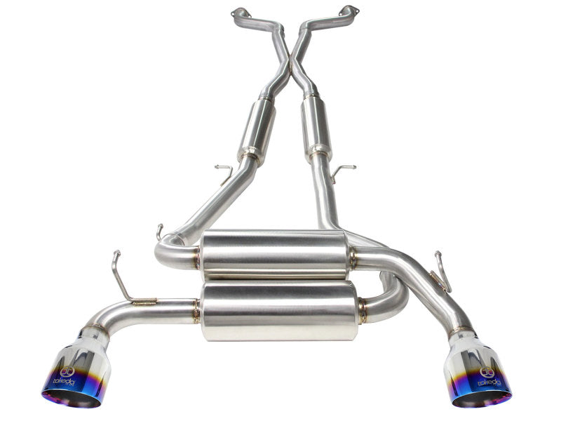 aFe Takeda 2-1/2in 304SS Cat-Back Exhaust Infiniti G37 08-13/Q60 14-15 V6-3.7 w/ Blue Flame Tips - Burkken Auto Parts