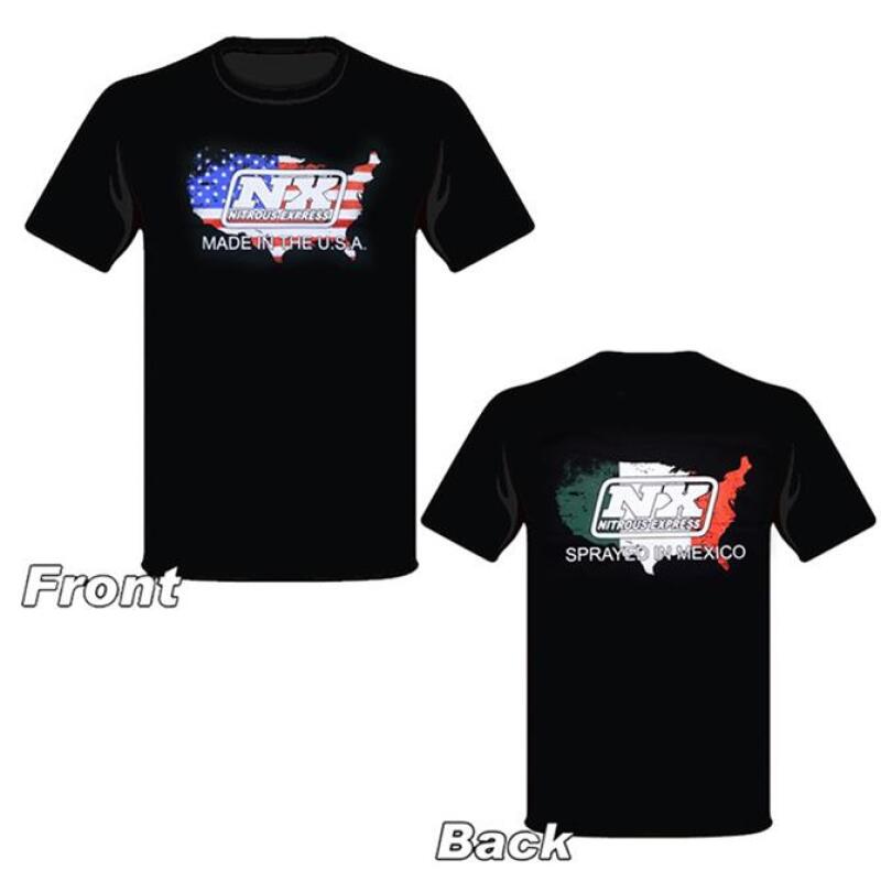 Nitrous Express Sprayed In Mexico Black T-Shirt - Small - Burkken Auto Parts