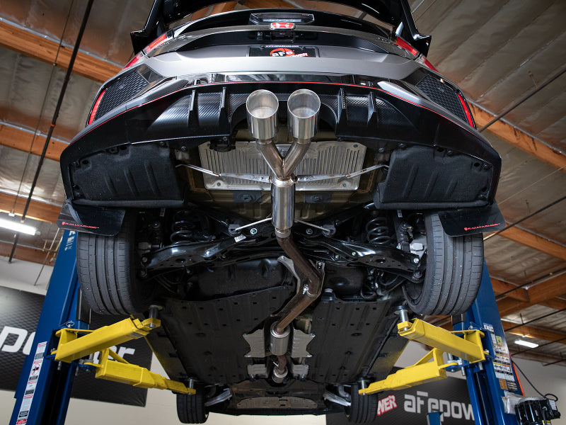 aFe Takeda 2.5in 304SS Axle-Back Exhaust System 17-19 Honda Civic Type R L4-2.0L (t) - Polished Tip - Burkken Auto Parts