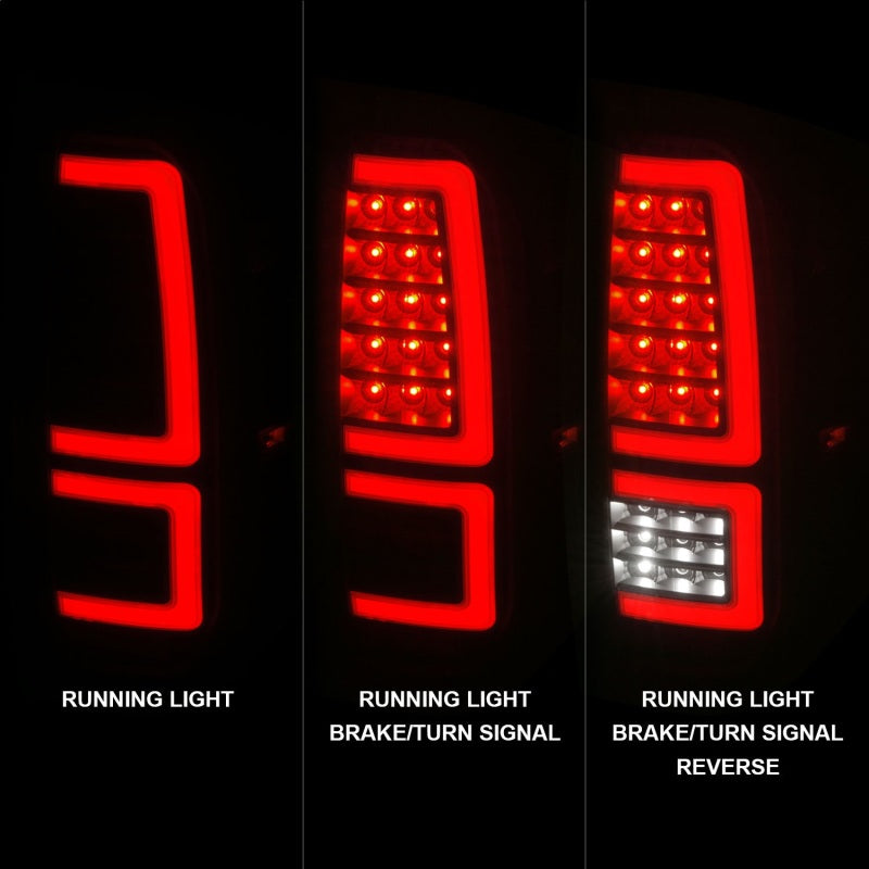 ANZO 2014-2021 Toyota Tundra LED Taillights Black Housing/Clear Lens - Burkken Auto Parts