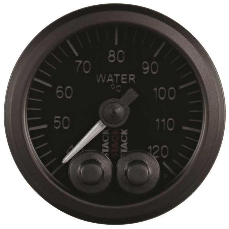 Autometer Stack 52mm 40-120 Deg C 1/8in NPTF Male Pro-Control Water Temp Gauge - Black - Burkken Auto Parts
