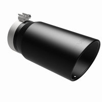 MagnaFlow Tip Stainless Black Coated Single Wall Round Single Outlet 6in Dia 5in Inlet 13in L - Burkken Auto Parts