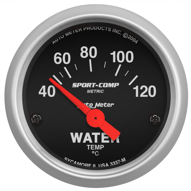 Autometer Sport-Comp 52mm 40-120 Degree Short Sweep Electronic Water Temperature Gauge - Burkken Auto Parts