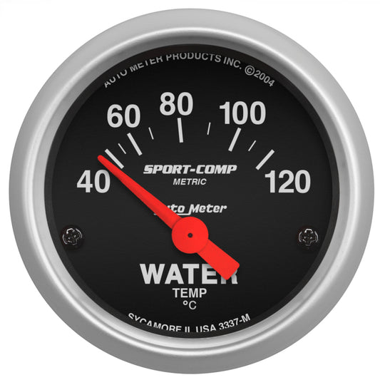 Autometer Sport-Comp 52mm 40-120 Degree Short Sweep Electronic Water Temperature Gauge - Burkken Auto Parts