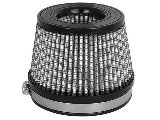 aFe MagnumFLOW Dry S Air Filter 5in. F x 5-3/4in. B x 4-1/2in. T (INV) x 3-1/2in. H - Burkken Auto Parts