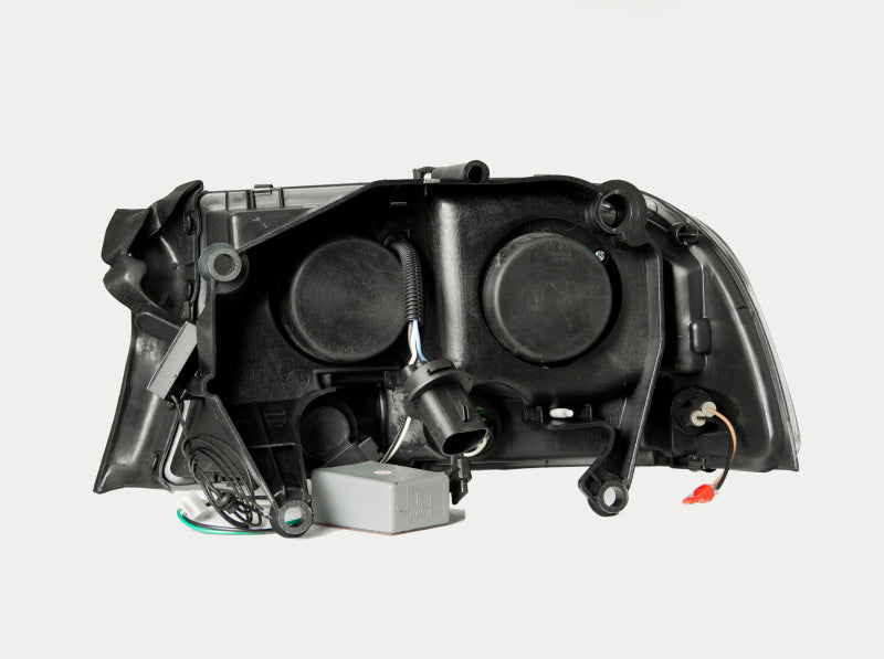 ANZO 1997-2004 Dodge Dakota Projector Headlights w/ Halo Black 1 pc - Burkken Auto Parts