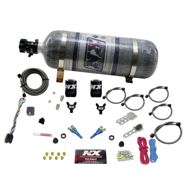 Nitrous Express GM EFI Dual Nozzle Nitrous Kit (100-300HP) w/Composite Bottle - Burkken Auto Parts