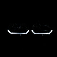 ANZO 1988-1998 Chevrolet C1500 Crystal Headlights Black w/ Low - Brow - Burkken Auto Parts
