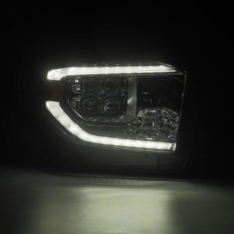 AlphaRex 14-21 Toyota Tundra NOVA LED Proj HL Chrome w/Actv Light & Seq. Sig + Switchback DRL - Burkken Auto Parts