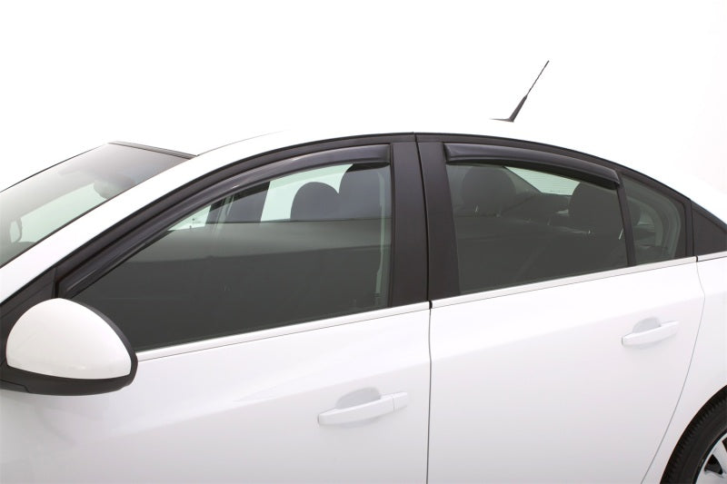 AVS 11-15 Chevy Cruze Ventvisor In-Channel Front & Rear Window Deflectors 4pc - Smoke - Burkken Auto Parts