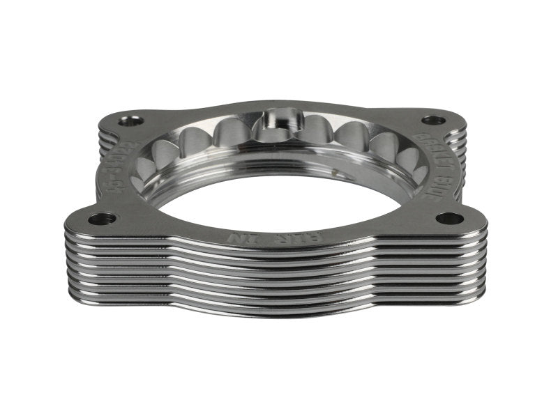 aFe 02-09 Chevrolet Trailblazer/ 02-09 GMC Envoy L6 4.2L Silver Bullet Throttle Body Spacer - Silver - Burkken Auto Parts