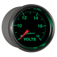 Autometer GS Series 2-1/16in Voltmeter 18V Electrical Gauge Full Sweep - Burkken Auto Parts
