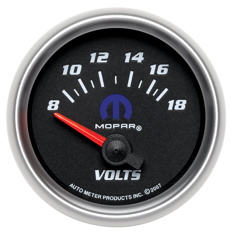 Autometer Mopar 52.4mm SSE 8-18 Volts Voltmeter Gauge - Burkken Auto Parts