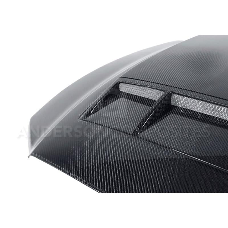 Anderson Composites 10-14 Ford Mustang/Shelby GT500 and 2013-2014 GT/V6 Ram Air Type-CR Hood - Burkken Auto Parts