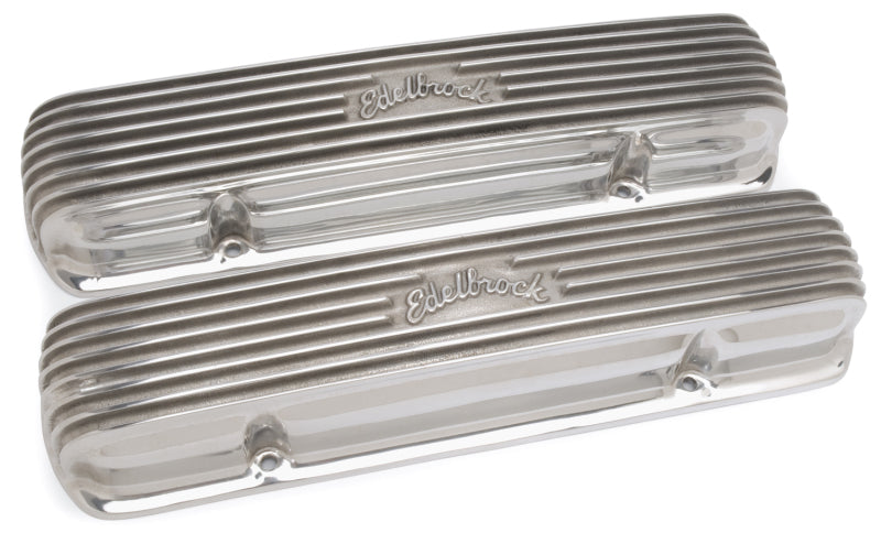 Edelbrock Valve Cover Classic Series Pontiac 1962-1979 301-455 CI V8 Polshed - Burkken Auto Parts