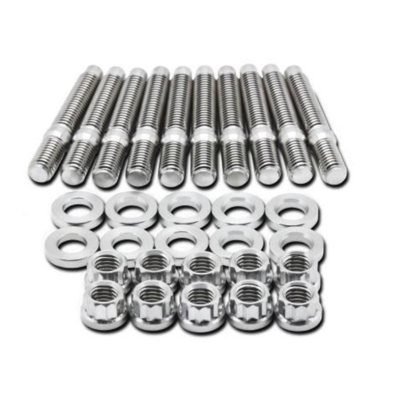 BLOX Racing SUS303 Stainless Steel Intake Manifold Stud Kit M8 x 1.25mm 55mm in Length - 10-piece - Burkken Auto Parts