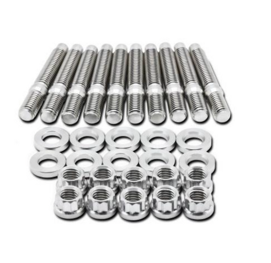 BLOX Racing SUS303 Stainless Steel Intake Manifold Stud Kit M8 x 1.25mm 55mm in Length - 10-piece - Burkken Auto Parts