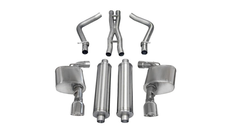 Corsa 2012-2013 Dodge Charger SRT-8 6.4L V8 Polished Sport Cat-Back Exhaust - Burkken Auto Parts
