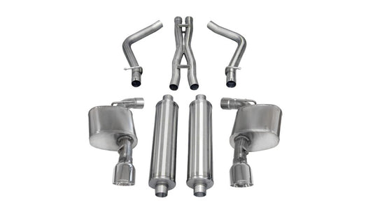 Corsa 2012-2013 Dodge Charger SRT-8 6.4L V8 Polished Sport Cat-Back Exhaust - Burkken Auto Parts