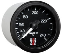 Autometer Stack 52mm 120-240 Deg F 1/2in Npt (M) Mechanical Water Temp Gauge - Black - Burkken Auto Parts