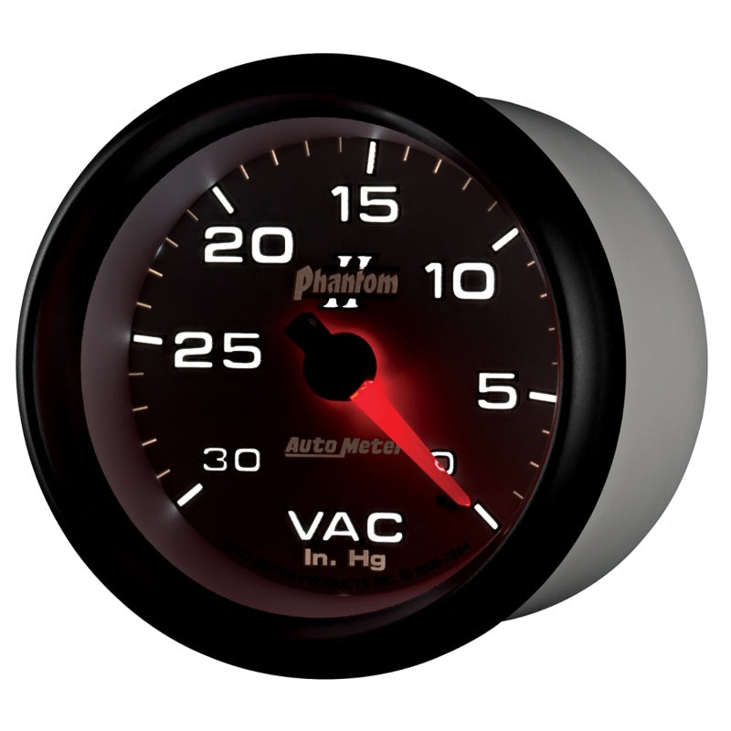 AutoMeter Gauge Vacuum 2-5/8in. 30Inhg Mechanical Phantom II - Burkken Auto Parts
