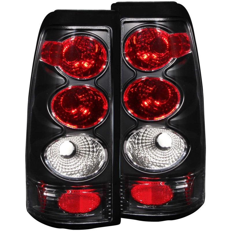ANZO 1999-2002 Chevrolet Silverado 1500 Taillights Black - Burkken Auto Parts