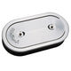 Edelbrock Air Cleaner Pro-Flo Series Oval Steel Top 13 5In X 7In X 3 5In Dual Carburetor Chrome - Burkken Auto Parts