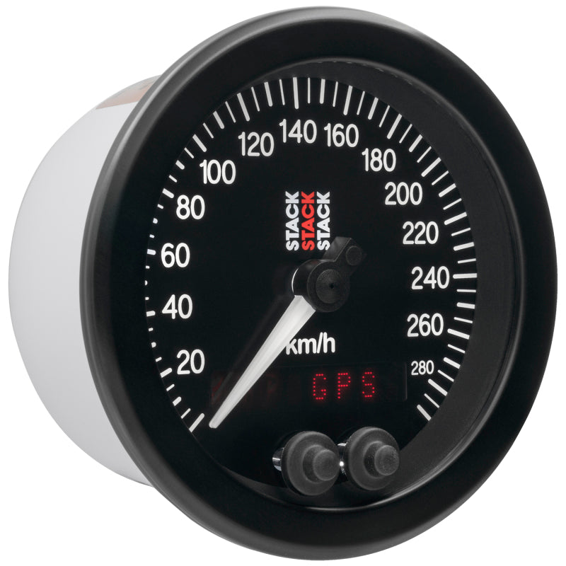 Autometer Stack Instruments 88mm 0-290 KM/H GPS Speedometer - Black - Burkken Auto Parts