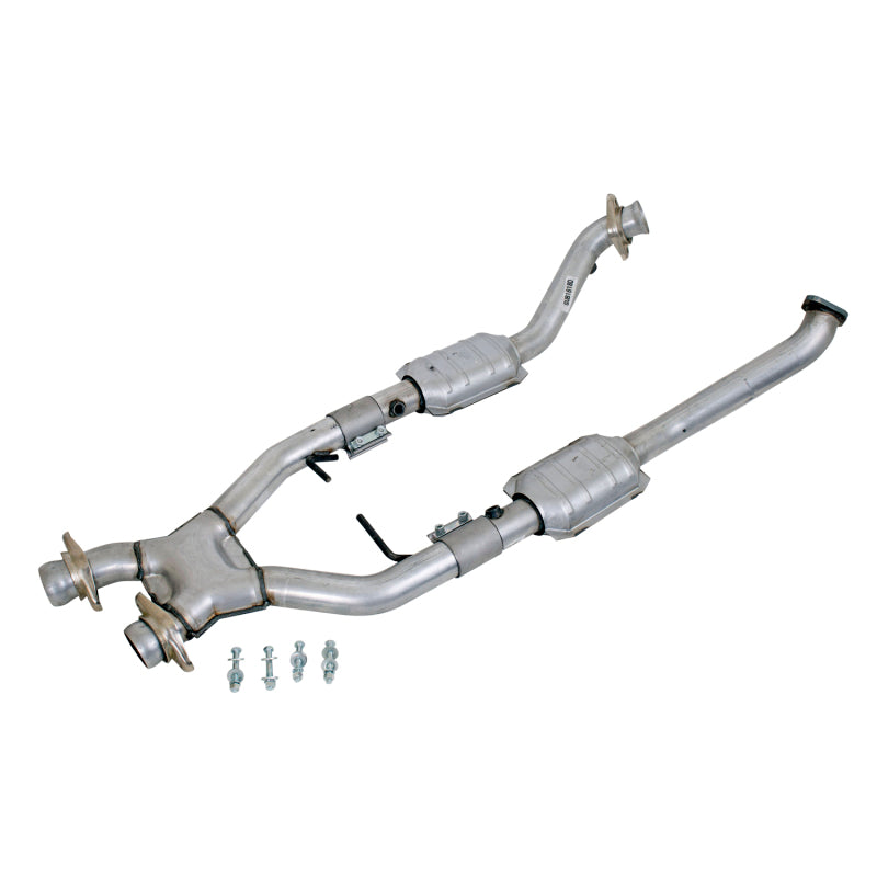 BBK 96-98 Mustang 4.6 Cobra High Flow X Pipe With Catalytic Converters - 2-1/2 - Burkken Auto Parts