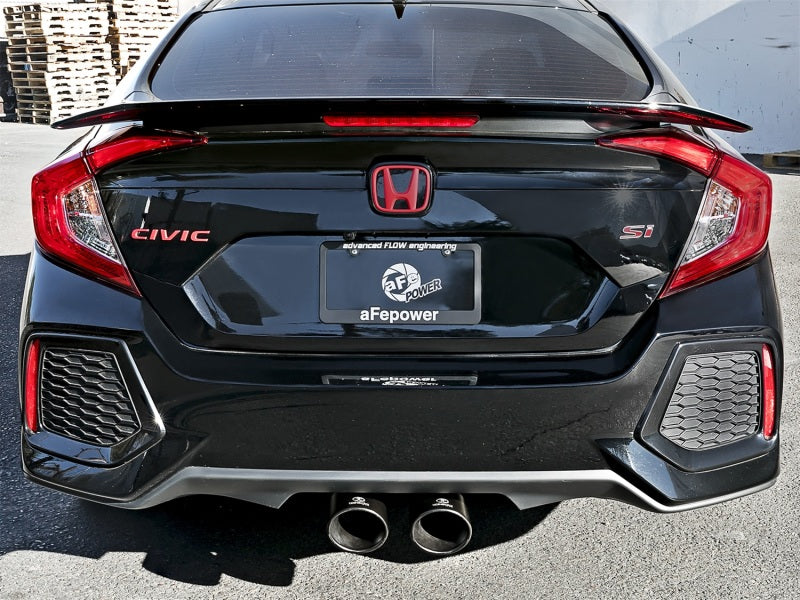 aFe Takeda 3in 304 SS Cat-Back Exhaust w/ Dual Center Black Tips 17+ Honda Civic Si (2dr) I4 1.5L - Burkken Auto Parts