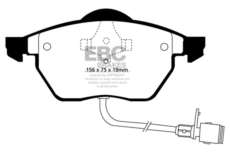 EBC 97-99 Audi A8 Quattro 4.2 (4 Pad Set) Greenstuff Front Brake Pads - Burkken Auto Parts