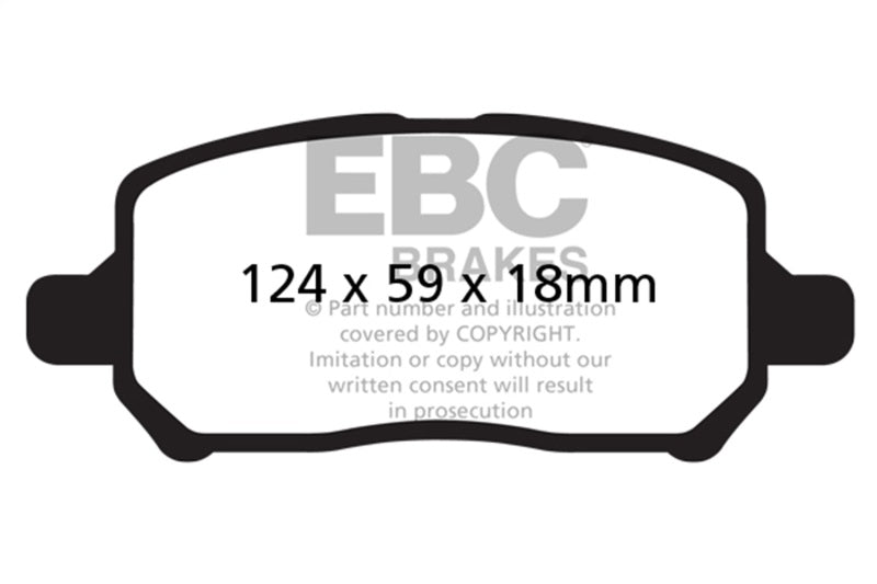 EBC 05-10 Chevrolet Cobalt 2.2 4 Lug Redstuff Front Brake Pads - Burkken Auto Parts