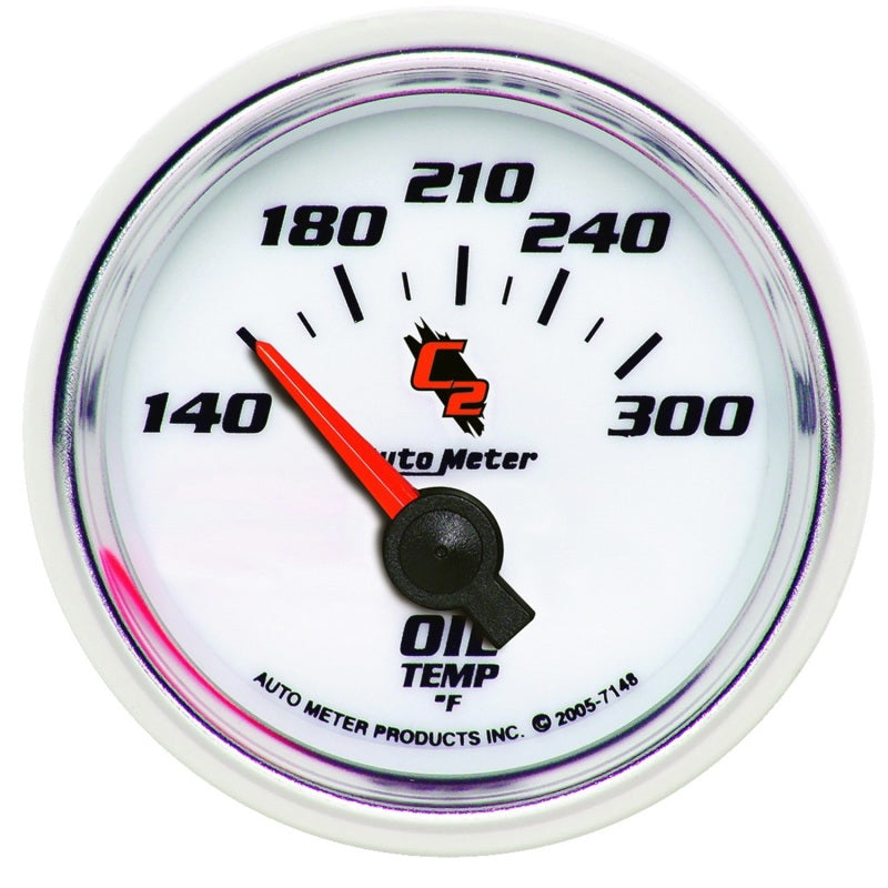 Autometer C2 Electric Oil Temperature 2 1/16in 140-300 F Gauge - Burkken Auto Parts